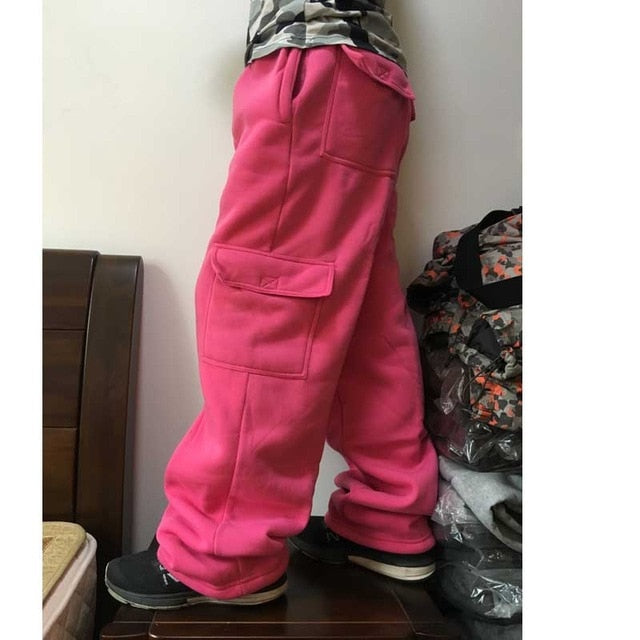 Plus Size Hip Hop Joggers Sweatpants for Men and Women Streetwear Big Pocket Cargo Pants Casual Straight Loose Baggy Trousers - LiveTrendsX