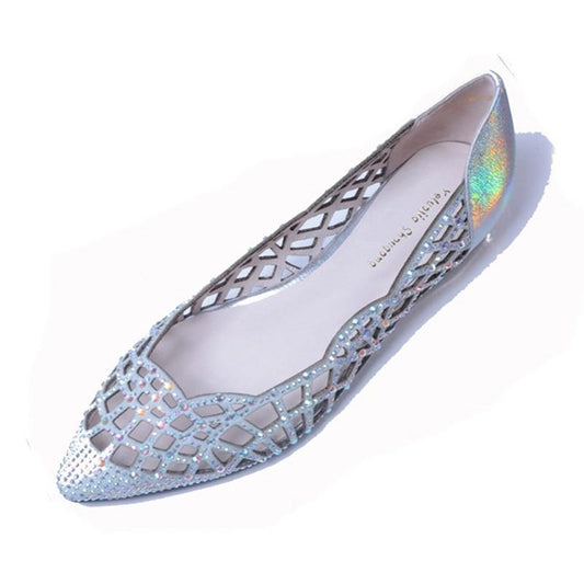 sandal women fashional designer genuine leather diamond shiny sandal shoes lady summer flats retro dicty confirtable shoes - LiveTrendsX