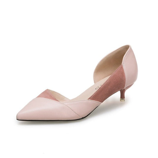 New Pointed Toe Leather Women Pumps Fashion Office Shoes Women Sexy High Heels Shoes Thin Heel Women 's Wedding Shoes - LiveTrendsX