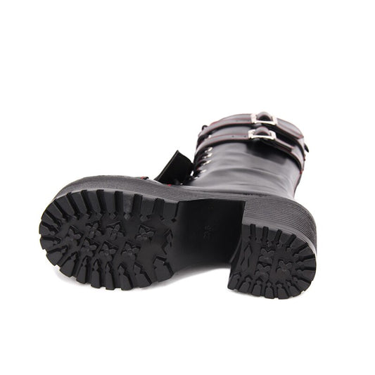 new mori girl Women motorcycle punk boots lady lolita shoes woman princess high heels dress cool pumps 8cm 35-40 - LiveTrendsX