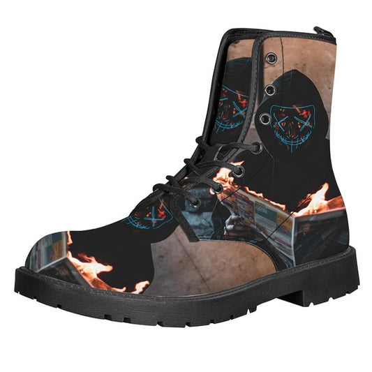 Steam Punk Print Women Martin Boot Platform Shoes Female Motorcycle Ankle Snow Boots For Woman Botas mujer - LiveTrendsX