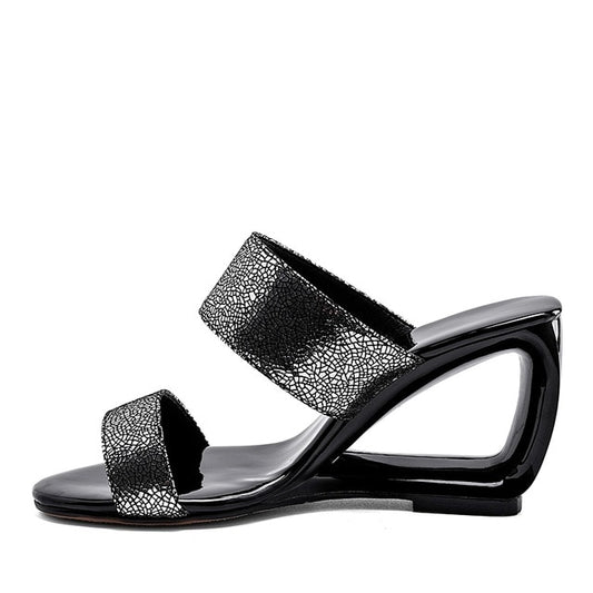 women slipper Fretwork Heels wedges