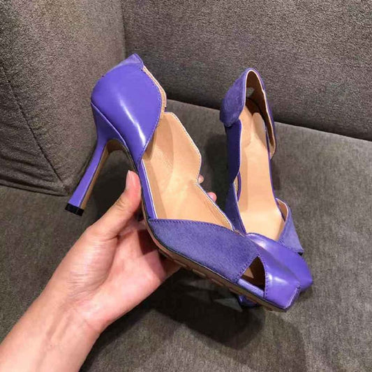 High Heels Shoes Women Spring Square Toe Pumps Women Hollow Sapato Feminino 2020 Ladies Shoes Fashion Buty Damskie Sexy Footwear - LiveTrendsX