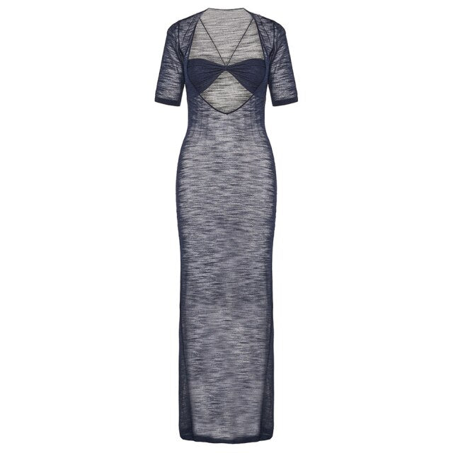 Long Dress Sexy See Through Maxi Gown