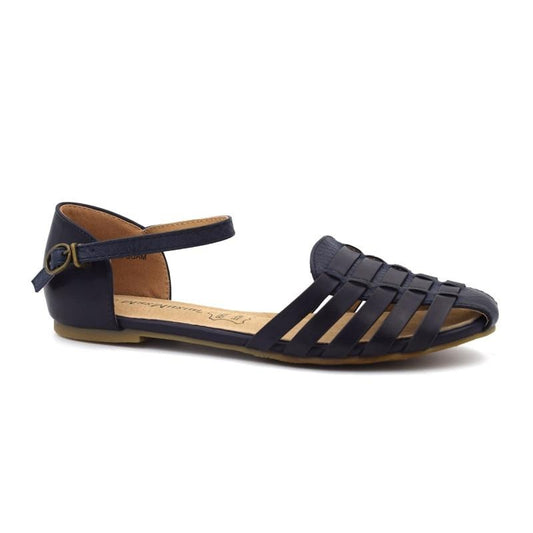 Women Slingback Flat Sandals Summer Rome Ankle Strap Closed Toe Strappy Gladiator Beach Dress Sandals For Girls Shoes - LiveTrendsX