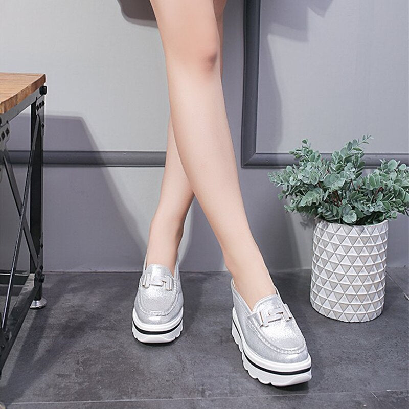 Women Super High Platform Slides Slip On Rubber Shoes