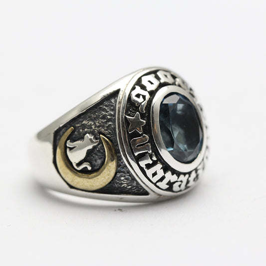 ベゼルセッティング シルバーカクテルリング