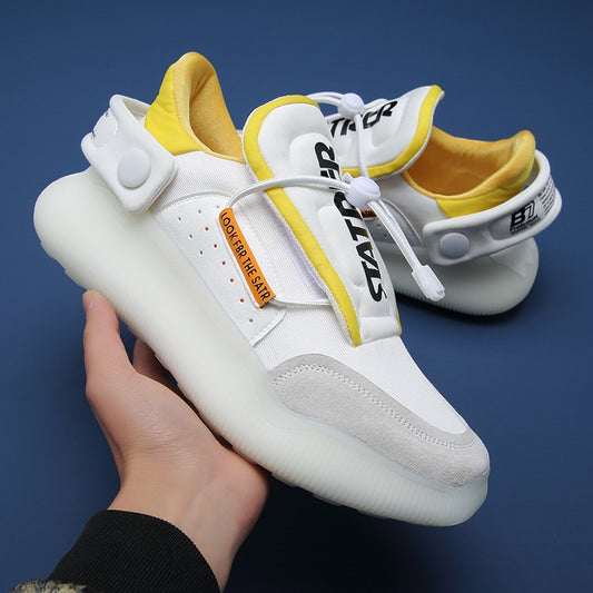 Fashion High Top Men Sneakers Loafers Men Platform White Chunky Sneakers Men Hip Hop Street Shoes Tenis Masculino - LiveTrendsX