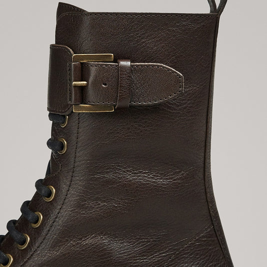 Withered england retro high street fashion cowhide soft zippers High top Martin boots women shoes woman botas mujer shoes women - LiveTrendsX