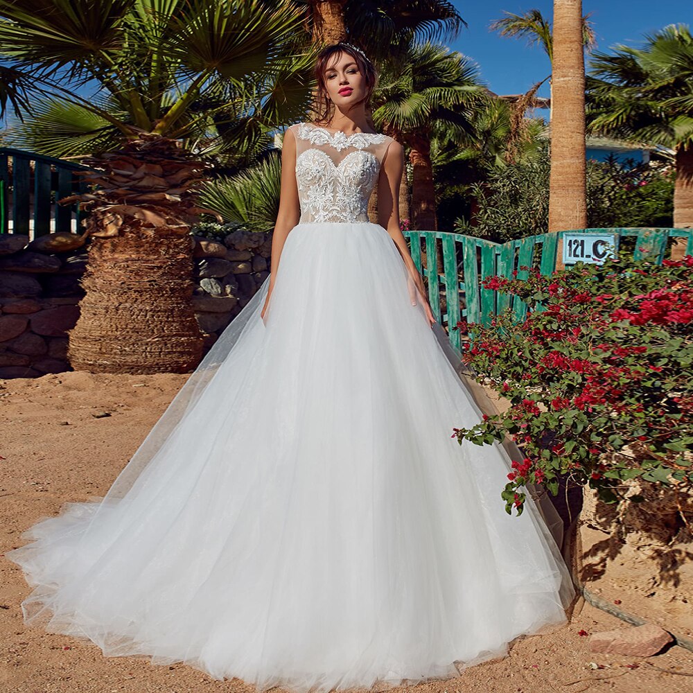 crystal princess wedding dresses Luxury Princess Crystal Wedding Dresses Sweetheart Neck Lace-up Beaded Ball Gown