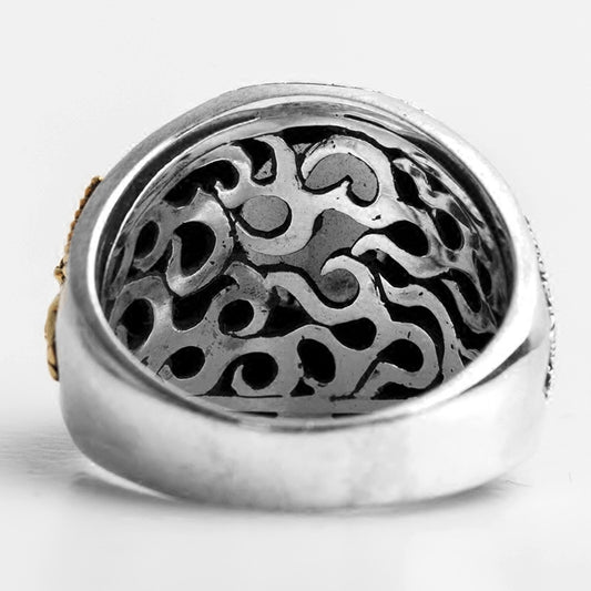 Ring for men personality goat head
