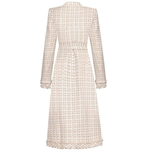 レディースシングルブレストロングコート