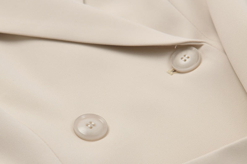 Women Irregular Bandage Spliced Blazer New Lapel Long Sleeve Loose Fit Jacket Fashion Tide Spring Autumn - LiveTrendsX