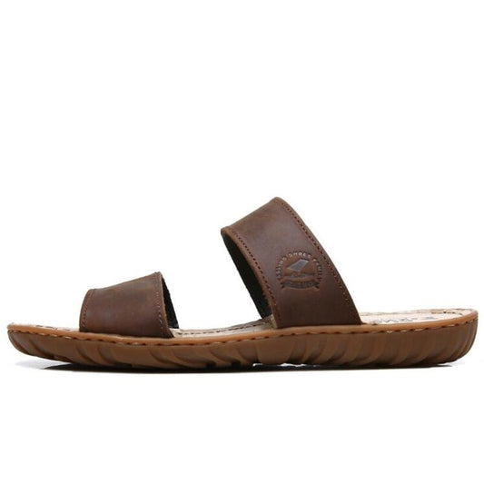 New Genuine Leather Men Slippers