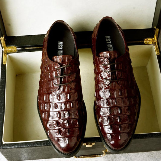Men Genuine Leather Crocodile Shoes
