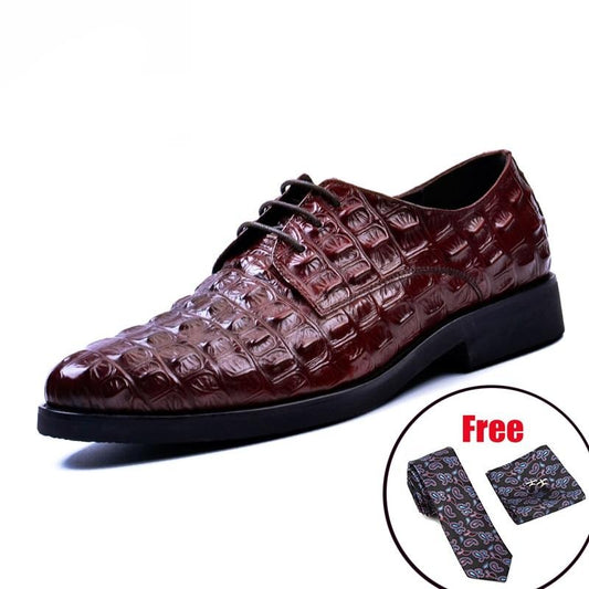 Men Genuine Leather Crocodile Shoes