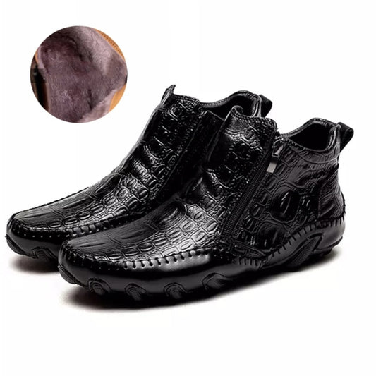 ファッション レトロ ジッパー アンクル ブーツ 大きいサイズ 男性用