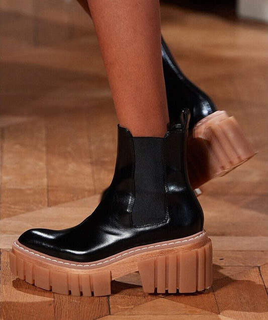 女性用本牛革アンクルブーツ