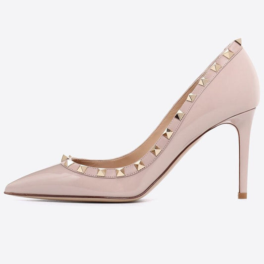Sexy Rivets Pumps Shoes Patent Leather Women