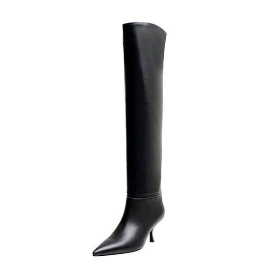 Genuine Leather Knee-High Boots