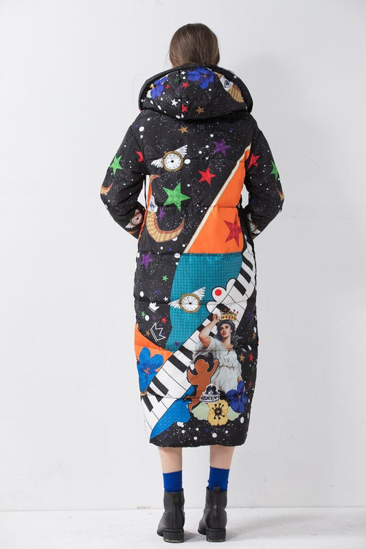 厚手の冬用ルーズコート女性用オーバーコート