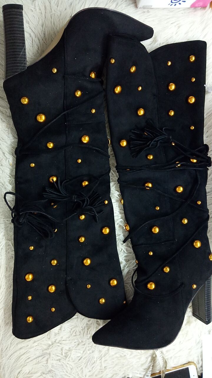 Women Warming Fold Lace Up Long Boots