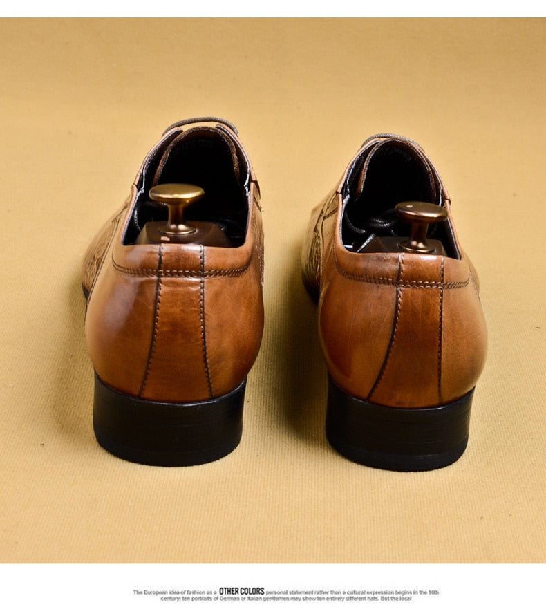 mens formal shoes genuine leather oxford