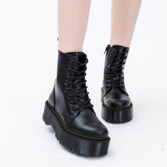 High Quality Woman Martin Boots with Small BagsThick Bottom Elegant Boots Autumn Fashion Shoes - LiveTrendsX