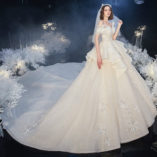 African Pink Girl Bridesmaid Dress Off Shoulder Lace Appliques Floor Length Maid Of Honor Dress For Wedding - LiveTrendsX