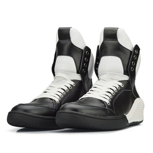 メンズ ブラック ホワイト レトロ スニーカー