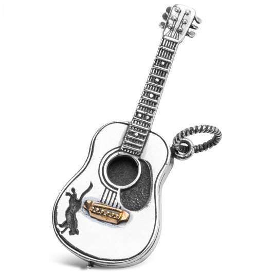 猫のギターペンダントトレンドロックミュージックネックレス