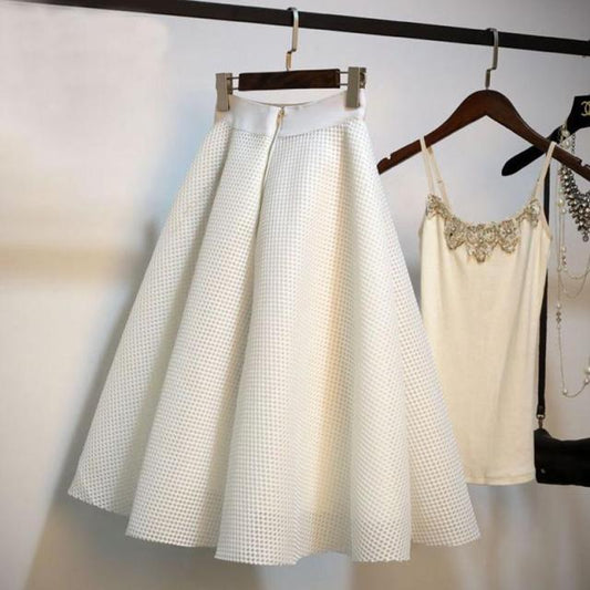 Hollow Out Mesh Swing Skirts