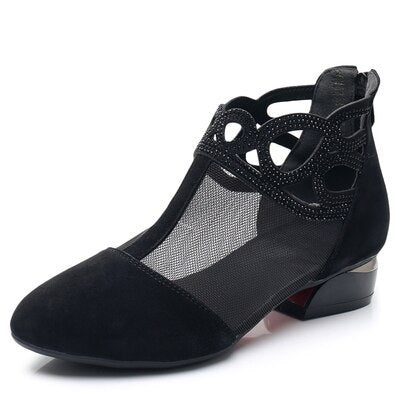 GKTINOO 2020 Spring summer comfortable women shoes sandals mesh genuine leather sandals ankle boots big size summer women sandal - LiveTrendsX