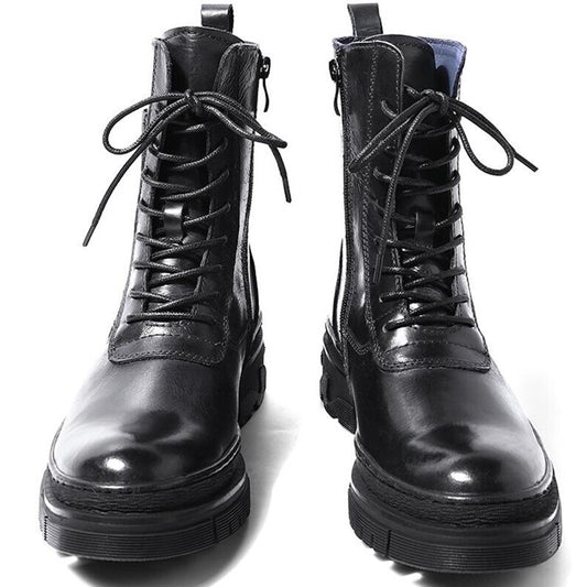 メンズ本革レースアップワークブーツ