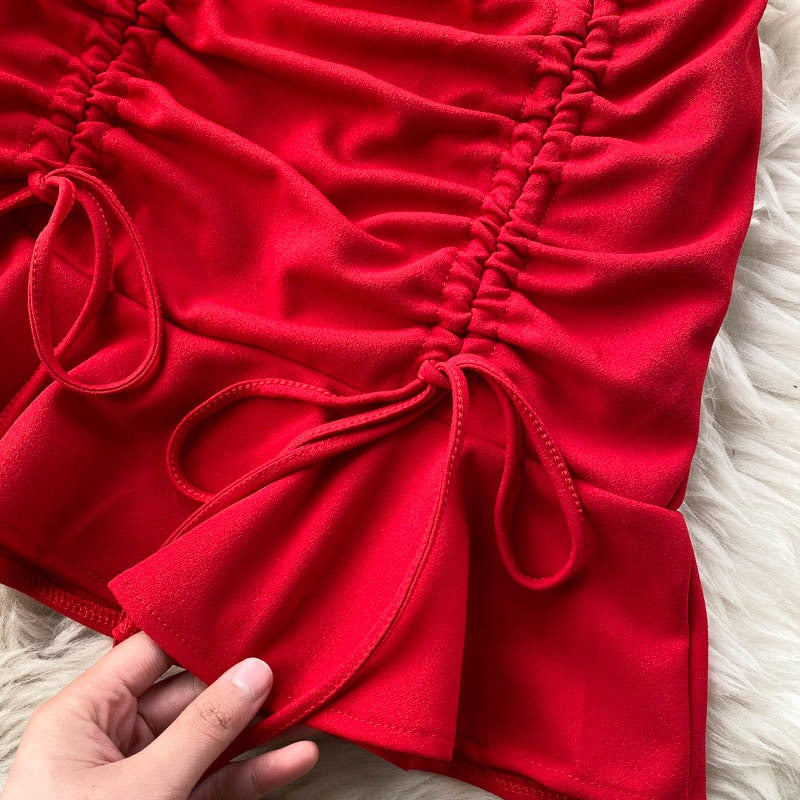 Women Slim Ruffles Party Dress