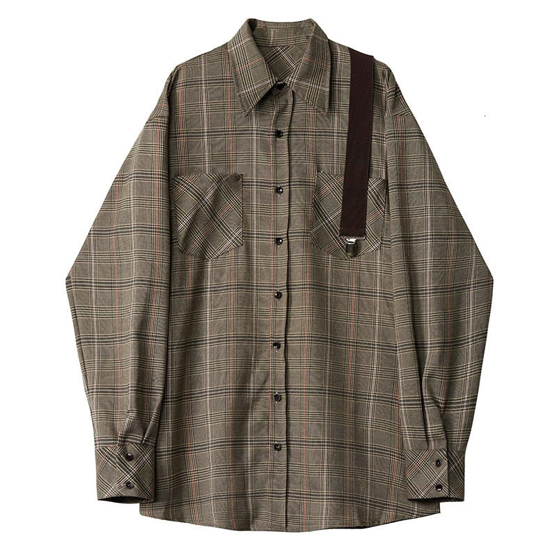 Women Plaid Pleated Split Two Piece Dress Fashion Tide