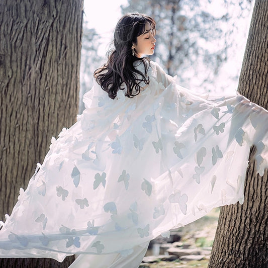 Lace Cape Long Maxi Cloak Dress - LiveTrendsX