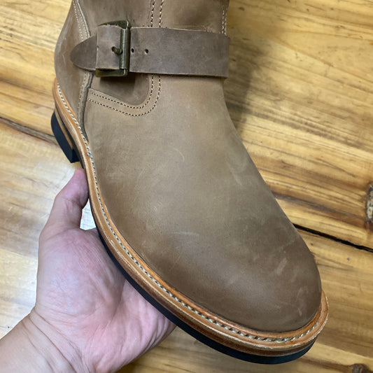 Men's Genuine Italian Cow Leather Footwear Engineer Boots