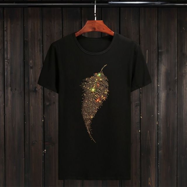 Summer Top Mens Rhinestones T Shirts - LiveTrendsX