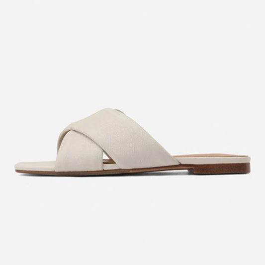 Women Flat Sandals Square Toe Daily Vacation