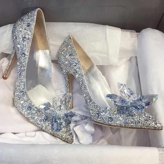 2021 New Rhinestone High Heels Cinderella Shoes - LiveTrendsX