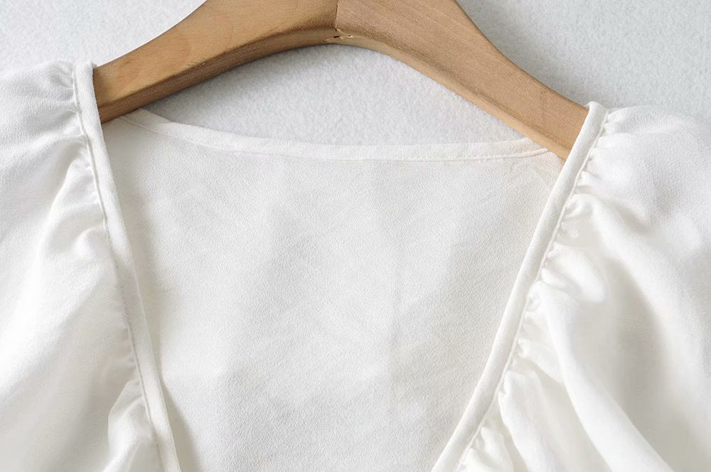 2021 Women Long Flare Sleeve Ruffle Lace T Shirt - LiveTrendsX