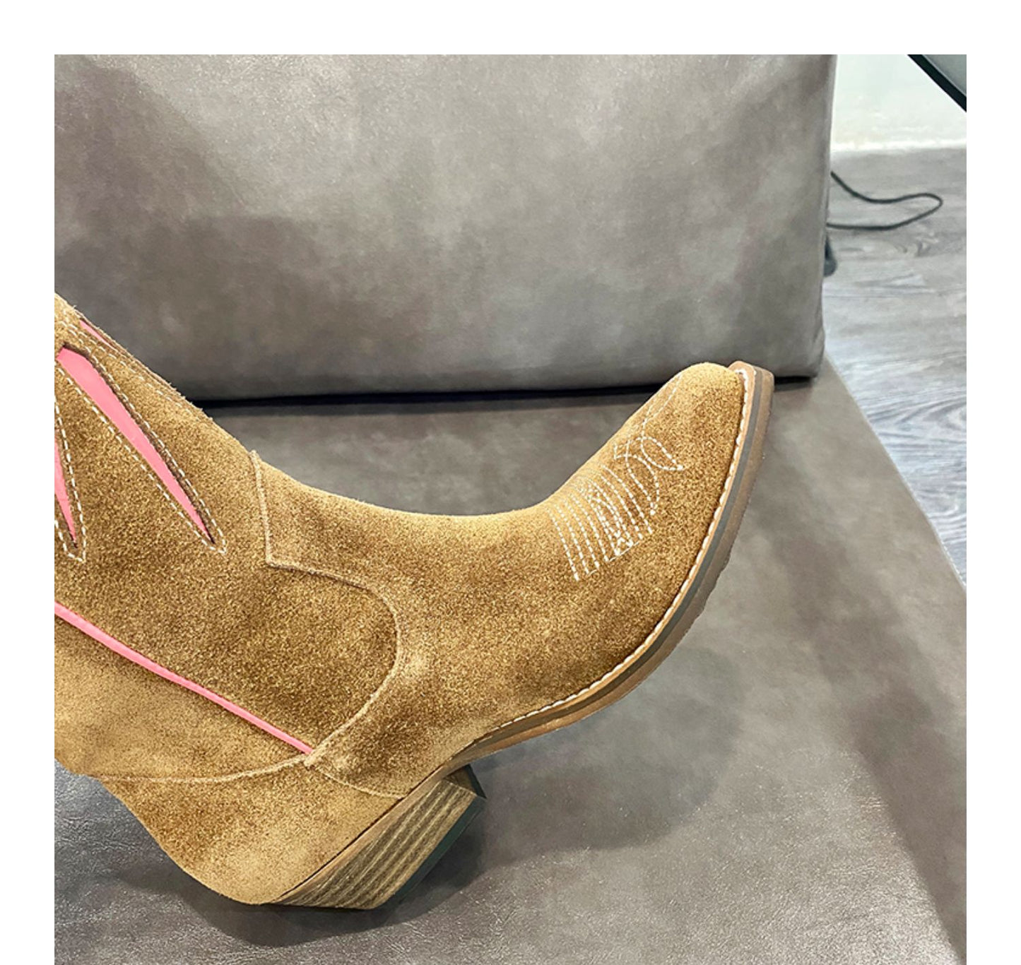 レザーレトロナイトカウボーイブーツ