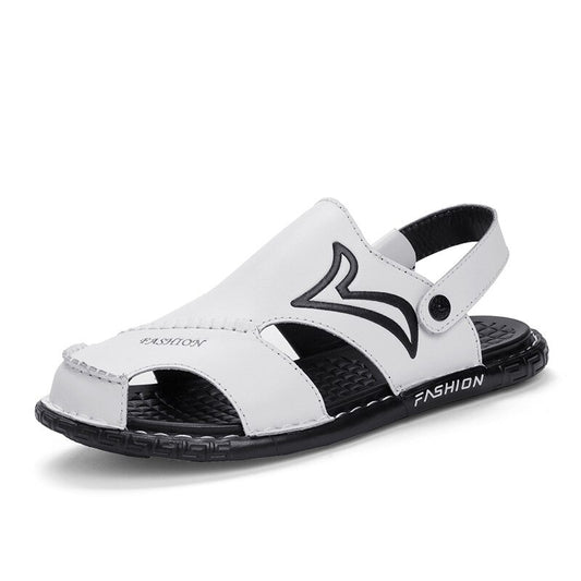 Summer sandals Men superior calf Leather beach shoes - LiveTrendsX
