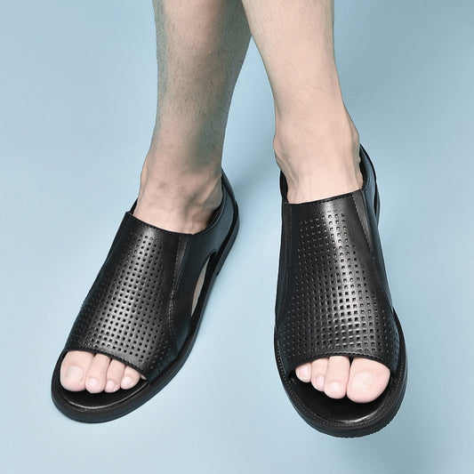 Male Classics Black Hollow Outdoor Sandals - LiveTrendsX