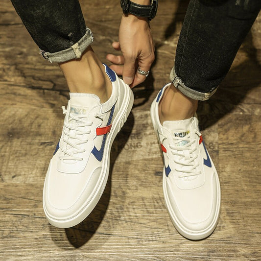 men comfortable white walking sneakers - LiveTrendsX