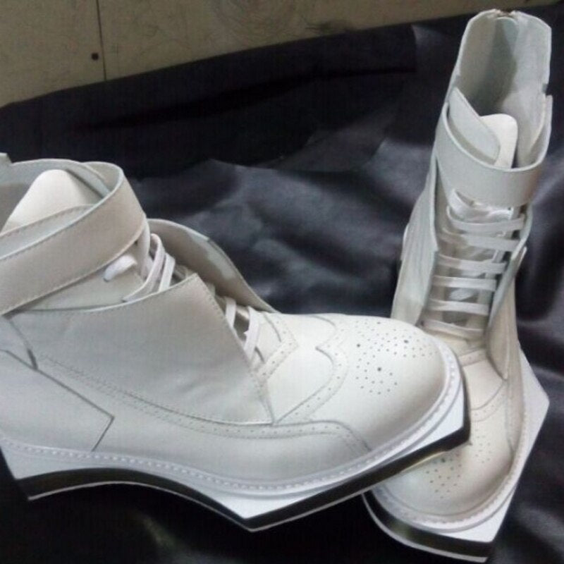 New Fashion Runway Genuine Leather Ankle Boots Men