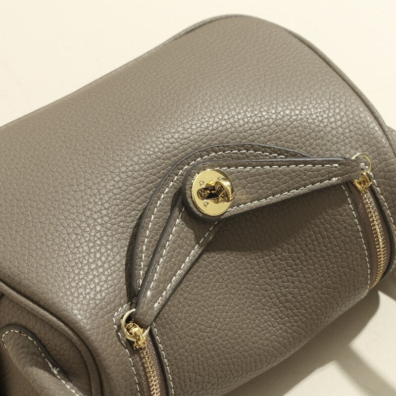 Lychee pattern pillow bag leather handbags - LiveTrendsX