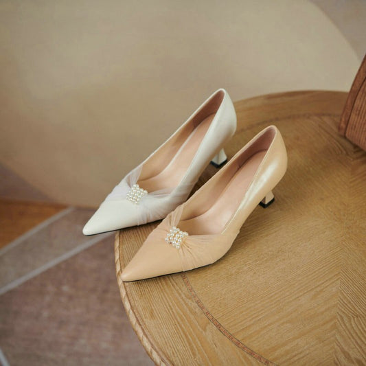 2021 Genuine Leather Sexy High Heels - LiveTrendsX