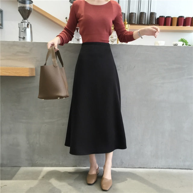 Women Elegant Office Lady Quality Skirt